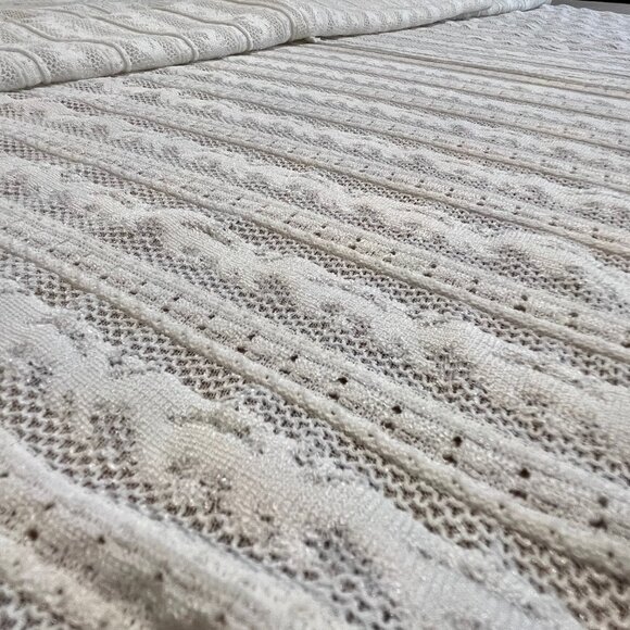 Alaïa Crochet Dress (White) Knitted in corded cotton/nylon and stretch viscose - Picture 2 of 9